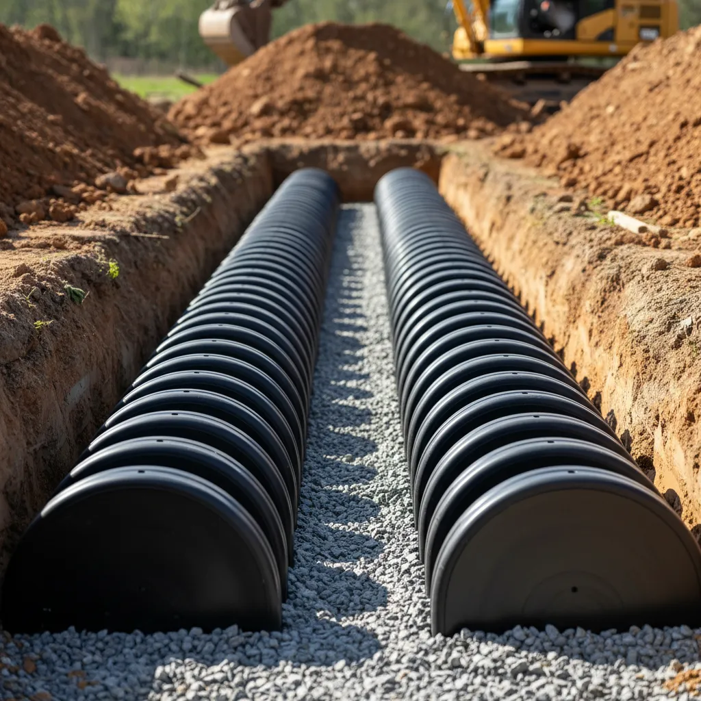 chamber septic system installation square