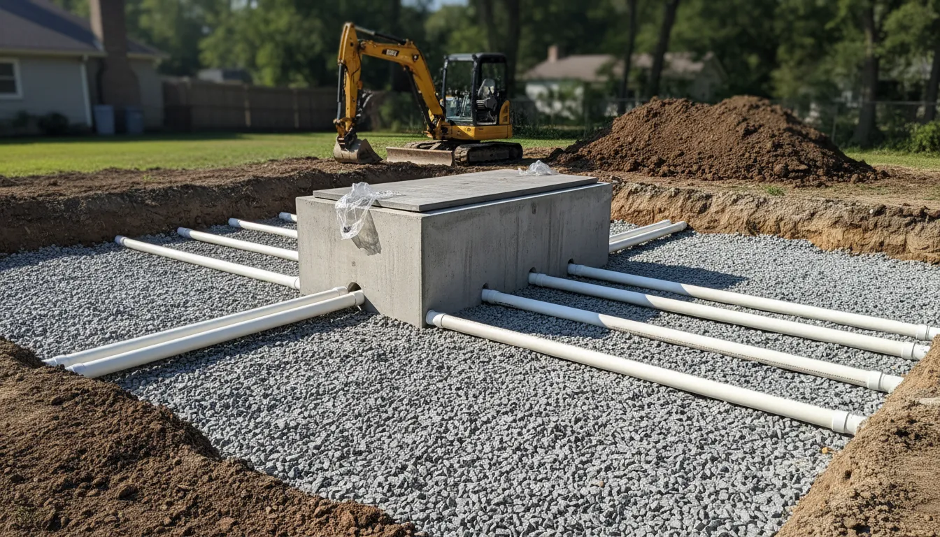 conventional septic system installation wide