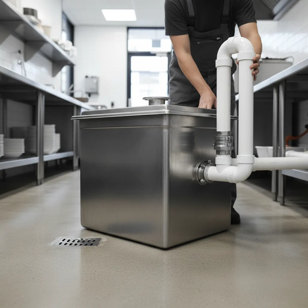 grease trap installation square