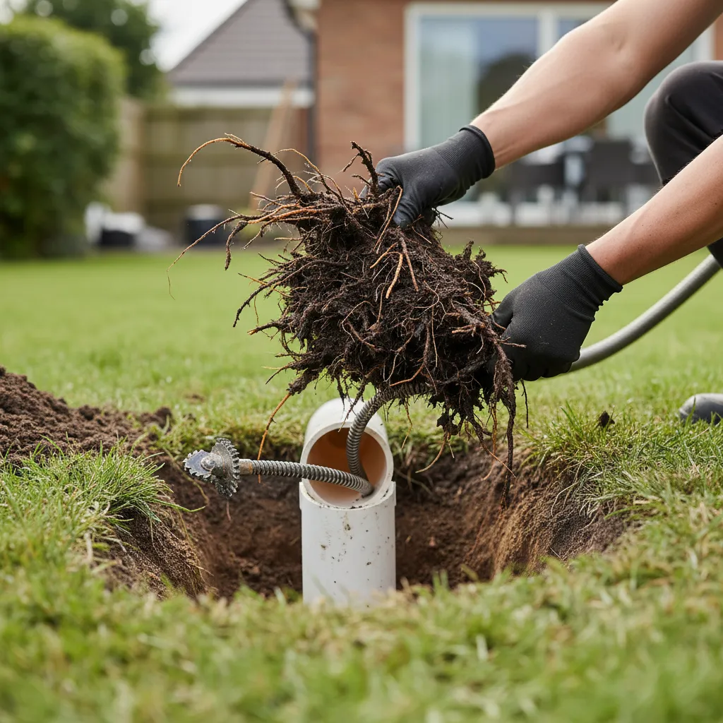 septic line root removal square