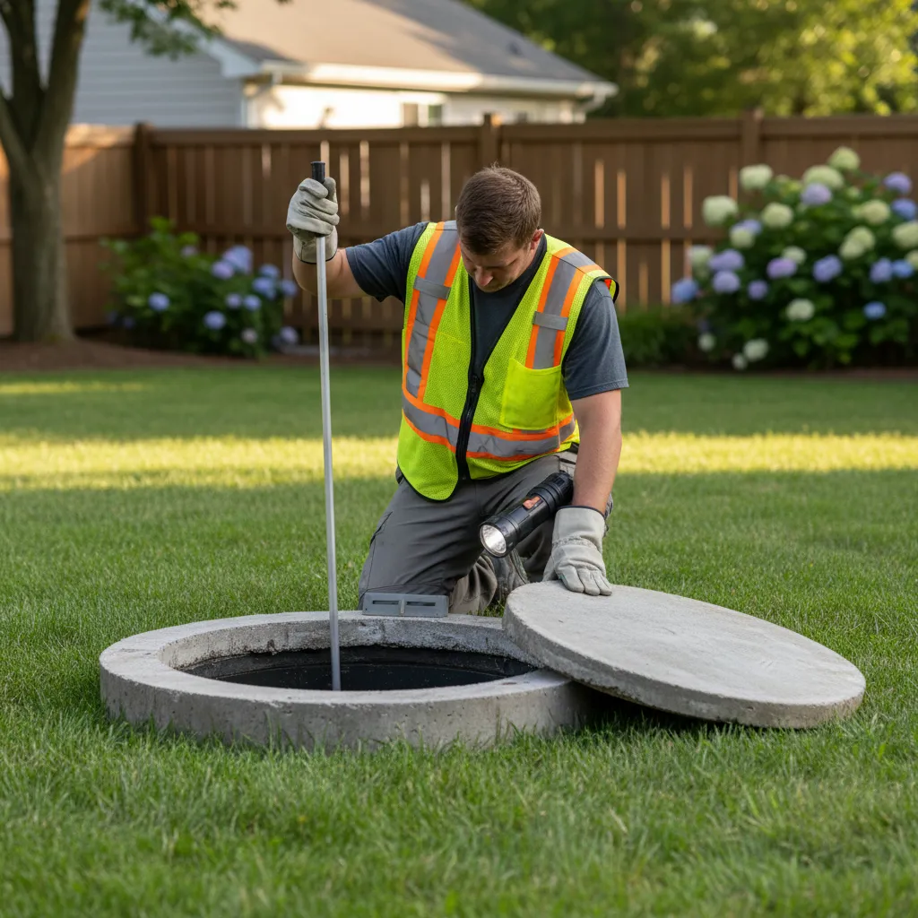 septic system inspection square