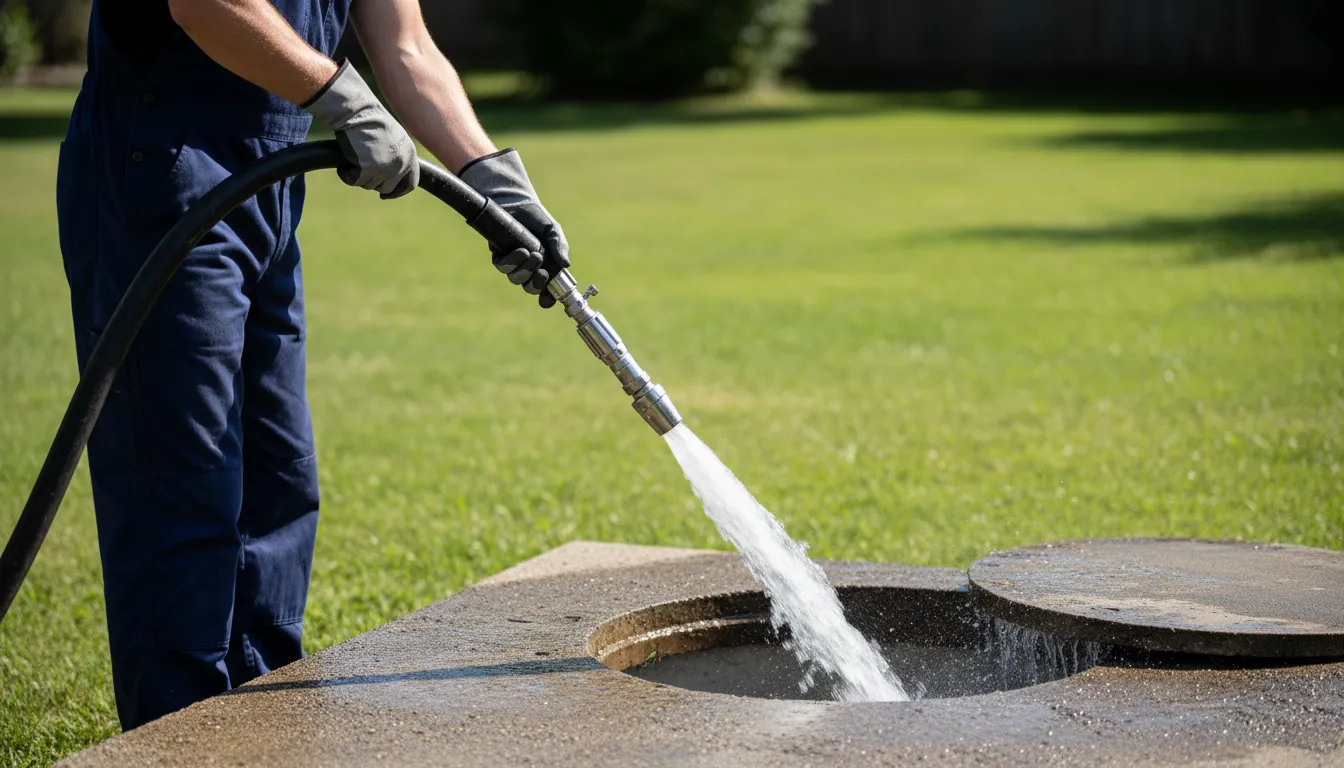 septic tank hydro jetting wide