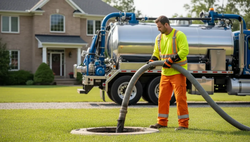 septic tank pumping cleaning wide
